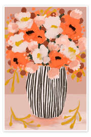 Frida with wreath of flowers, pastel pink Frida with wreath of flowers, pastel pink
