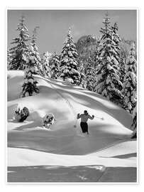 Vintage downhill race in the swiss alps