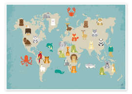 World Map of Animals World Map of Animals